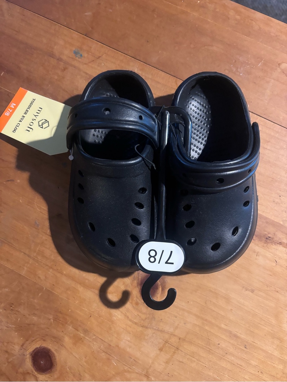 Toddler Black Comfort Clogs -